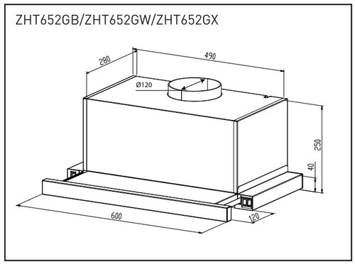 Встраиваемая вытяжка ZUGEL ZHT652GB - фото 14