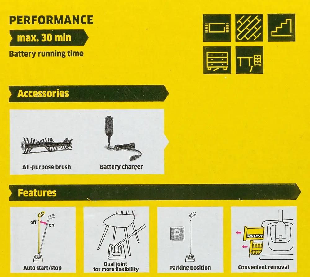 Аккумуляторный электровеник Karcher KB 5 желтый - фото 6