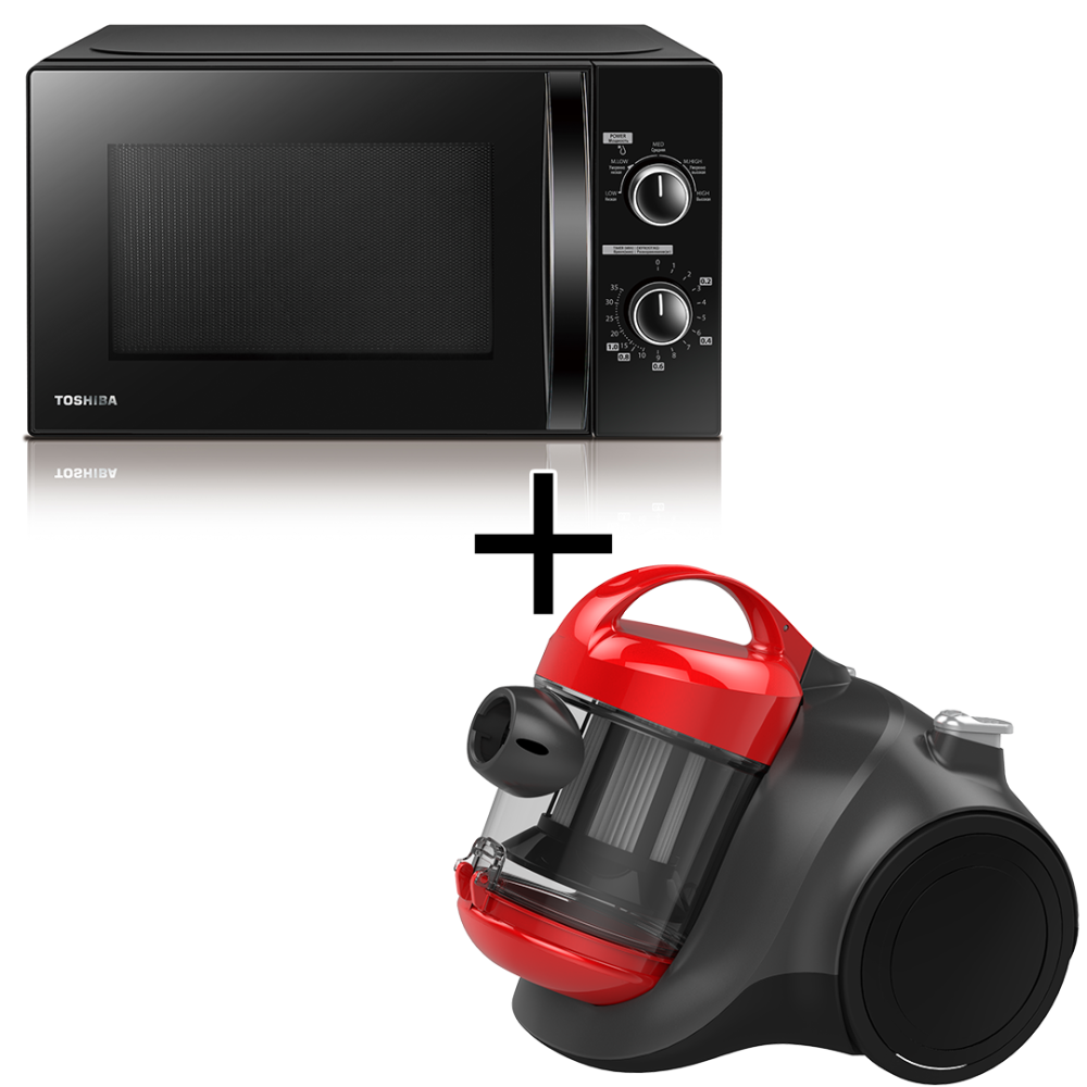 

Микроволновая печь Toshiba MW-MM20P (BK)-P + Пылесос Midea 12K Red