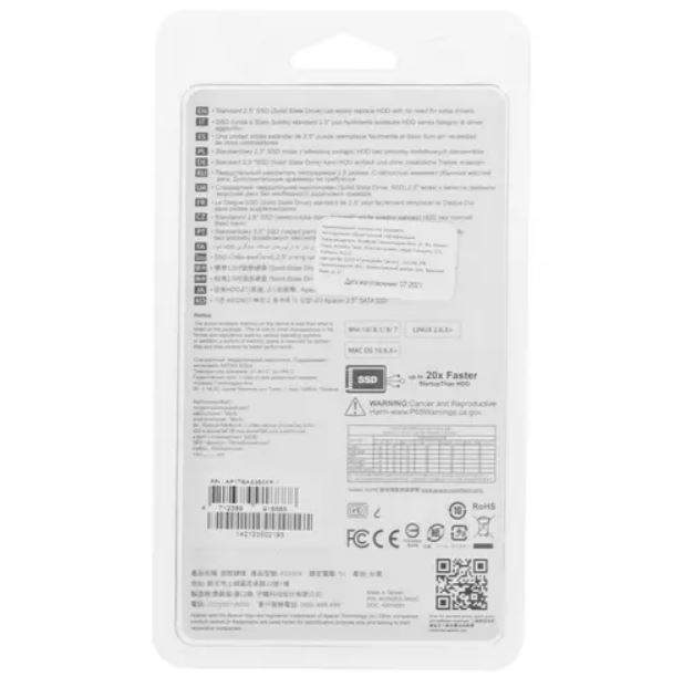 Твердотельный накопитель SSD Apacer AS350X AP1TBAS350XR-1 - фото 3