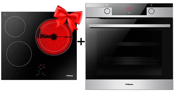 Встраиваемый комплект Hansa электрическая поверхность BHC66206 + электрическая духовка Hansa BOEIS694655