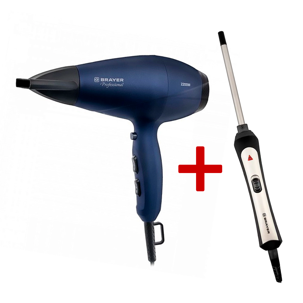 Фен BRAYER BR3002 + Электрощипцы BRAYER BR3202