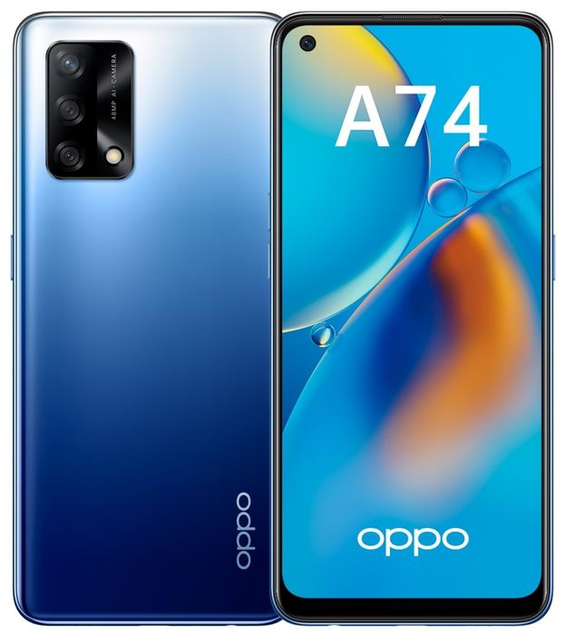 Смартфон OPPO A74 128GB, Blue - фото 1