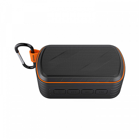 Колонка портативная беспроводная Bluetooth Speaker Redmond RBS-5813, черный с оранжевым - фото 5