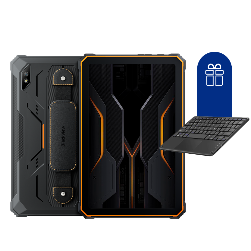 

Планшет Blackview Active 8 Pro 4G 2K 10.36 Дюйм 8+256GB Black Orahg +Клавиатура Blackview Bluetooth