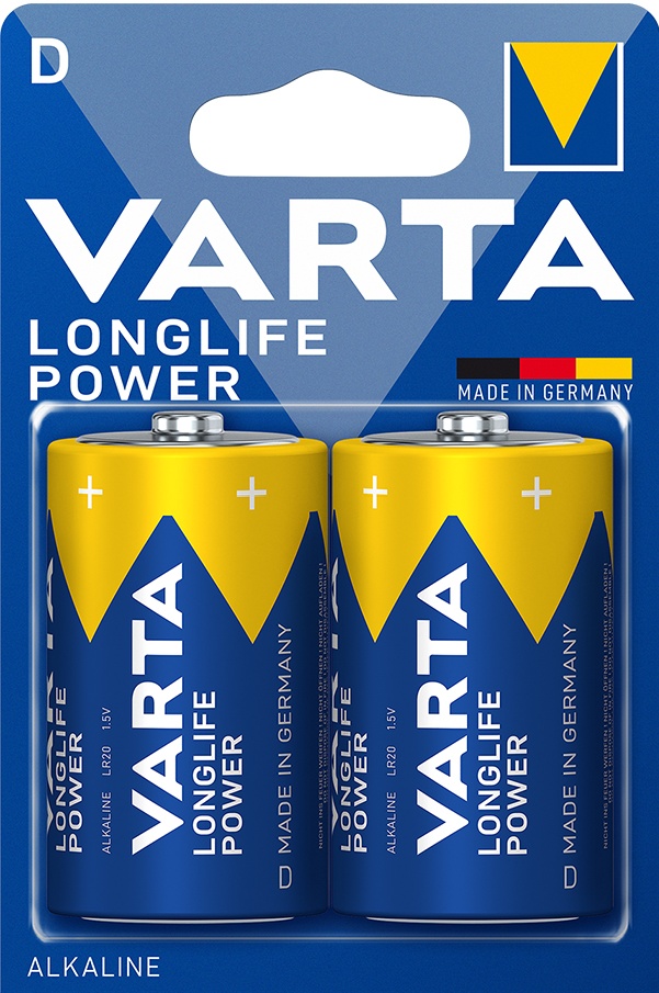Батарейка Varta Longlife Power Mono 1.5V-LR20/D 2 шт