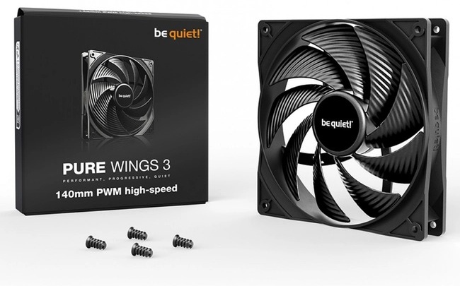 Вентилятор для корпуса Bequiet! Pure Wings черный