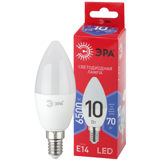 

Лампа светодиодная ЭРА led B35-10W-865-E14 R 6500K