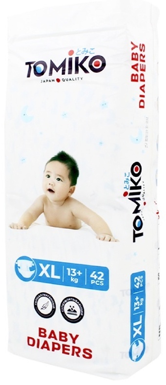 Подгузники детские TOMIKO XL (13+ КГ) 42 шт Подгузники детские TOMIKO XL (13+ КГ) 42 шт