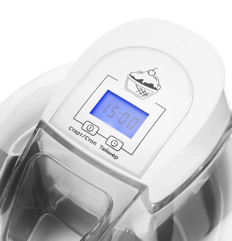 Мороженица Kitfort КТ-1808 белая - фото 3 Мороженица Kitfort КТ-1808 белая - фото 3