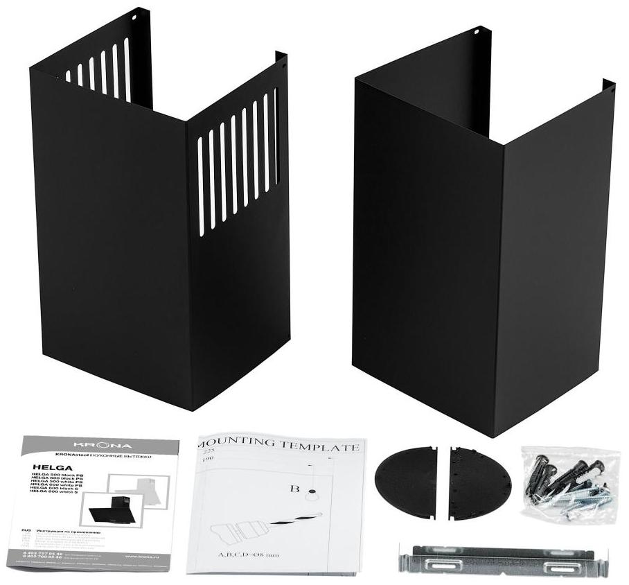 Вытяжка наклонная Krona HELGA 600 black PB - фото 6