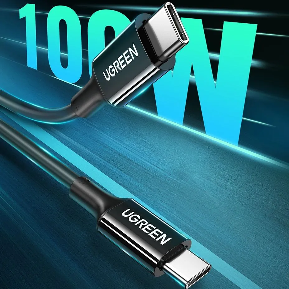 Кабель UGREEN US300 USB-C 2.0 Charging Cable 100W 1m (Black) - фото 5