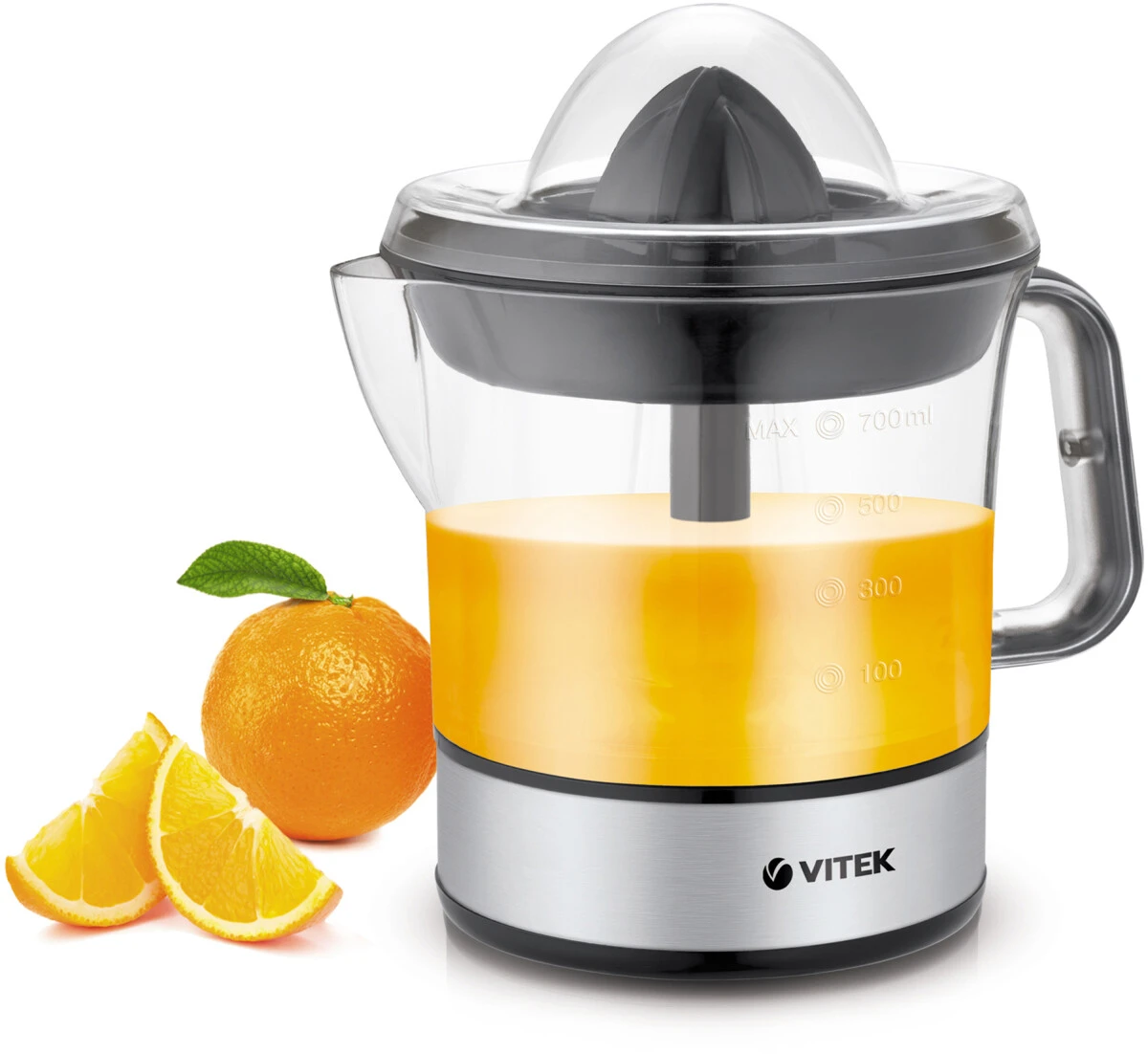 Соковыжималка цитрусовая Vitek VT-3669 стальной/черный
