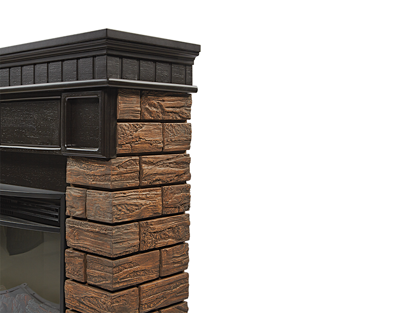 Портал Bricks Wood 25 камень темный, шпон венге - фото 4