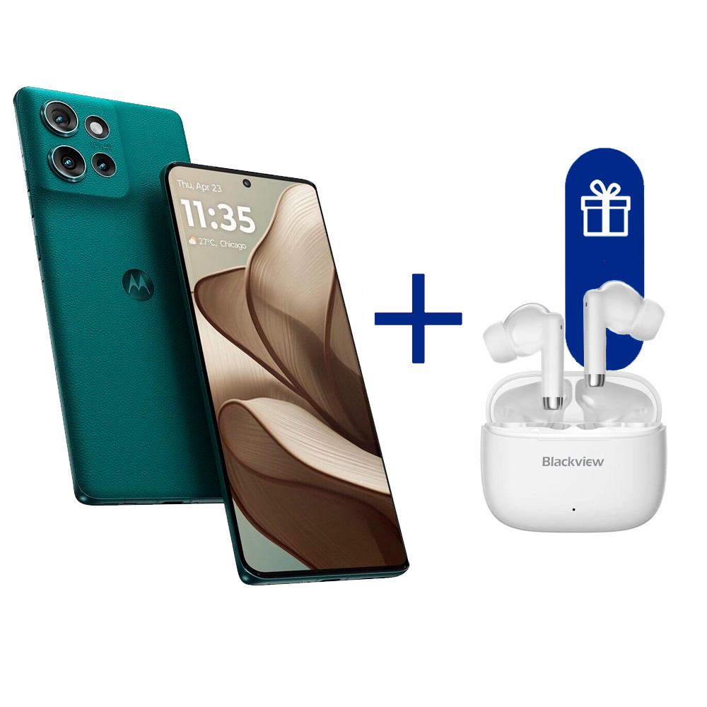 Смартфон Motorola Edge 50 12/512 Jungle Green + Наушники Blackview TWS Earphone AirBuds 4 White