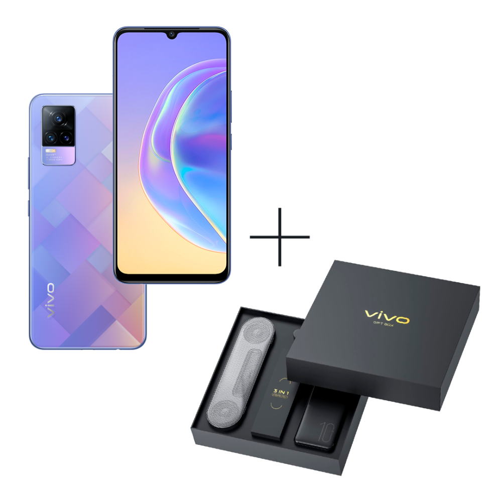 

Смартфон vivo V21E 8+128GB Dimond Flare+Vivo Gift Box Big (Black)