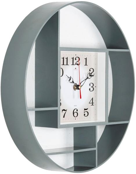 Часы настенные Рубин 3516-002 серый - фото 1