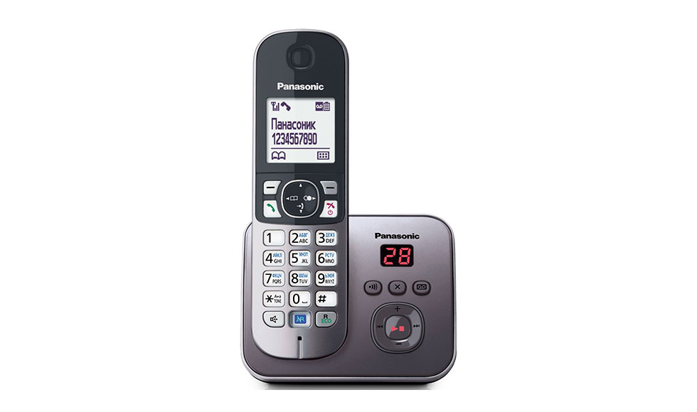 Телефон Panasonic KX-TG 6821 RUM, серый - фото 1