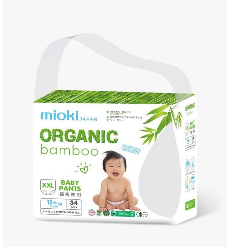 Подгузники-трусики Marabu Organic bamboo, размер XXL (15+ кг), 34 шт.