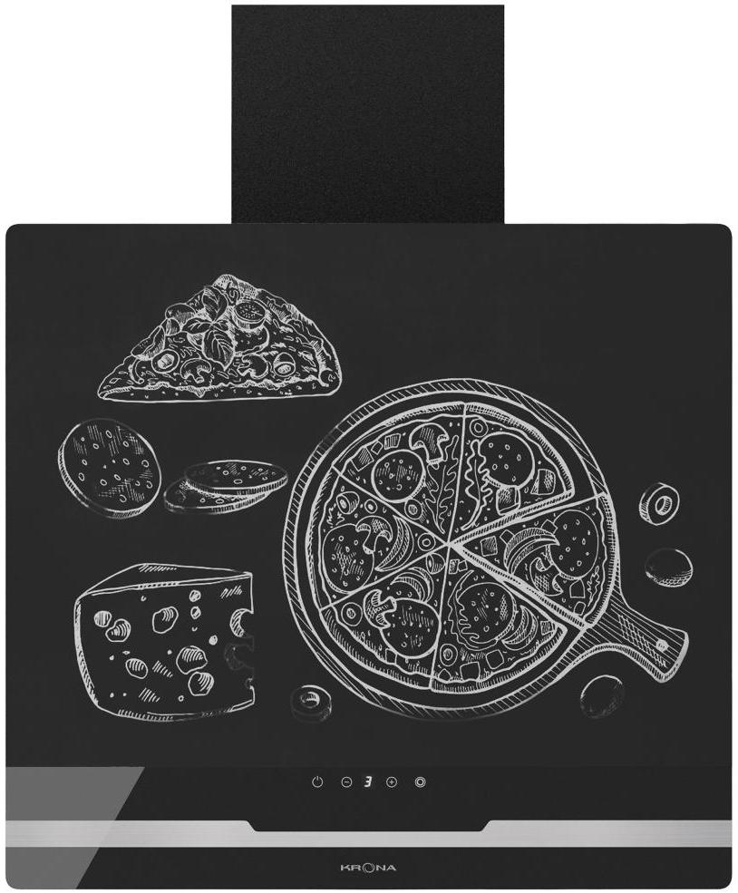 Вытяжка Krona DOMENIKA 600 BLACK/INOX S Вытяжка Krona DOMENIKA 600 BLACK/INOX S