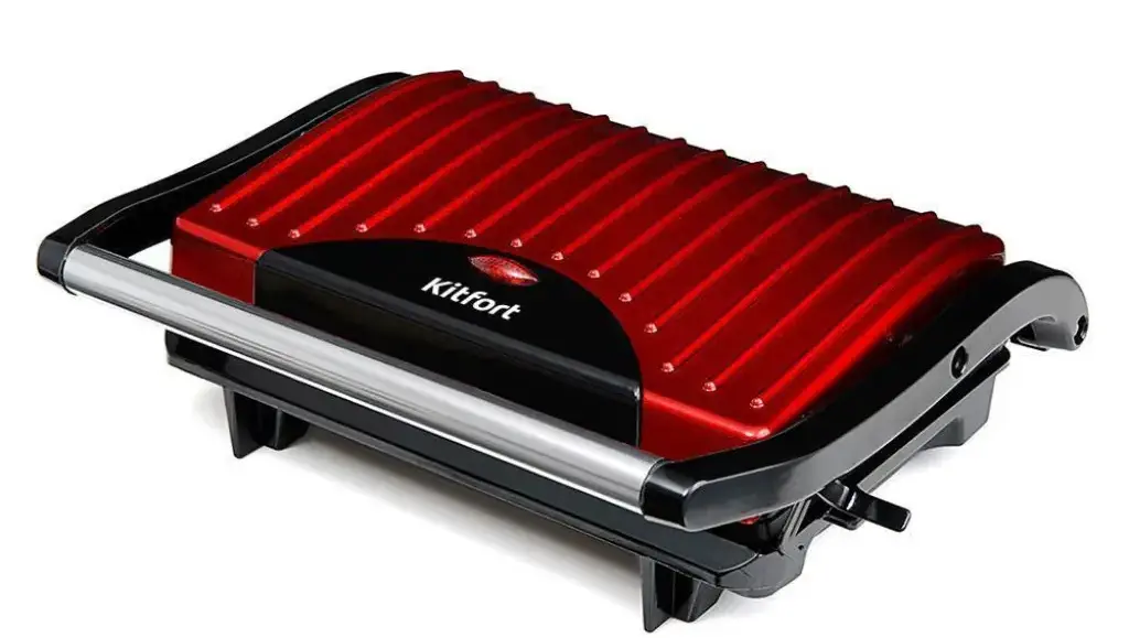 Бутербродница Kitfort КТ-1609 Panini Maker красная