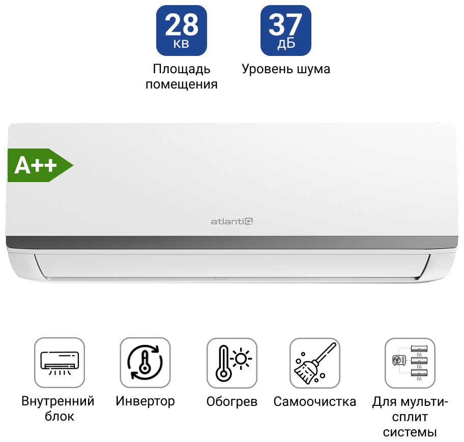 Мульти-сплит система Atlantiq - наруж.блок A3OE-27HRN8-Q + внутр.блок ASAGI-09HRFN8 + внутр.блок ASAGI-09HRFN8 + внутр.блок ASAGI-12HRFN8 - фото 6
