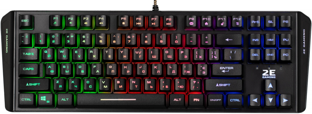 

Клавиатура игровая 2E Gaming KG355 LED 87key USB Black Ukr