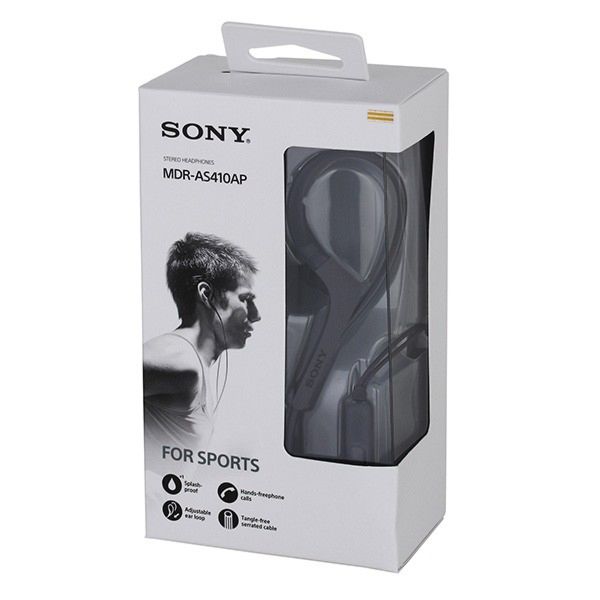 Наушники-вкладыши Sony MDR-AS410AP, черные - фото 3