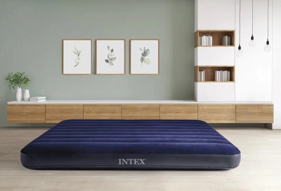 Матрас надувной INTEX 64757 синий - фото 12 Матрас надувной INTEX 64757 синий - фото 12