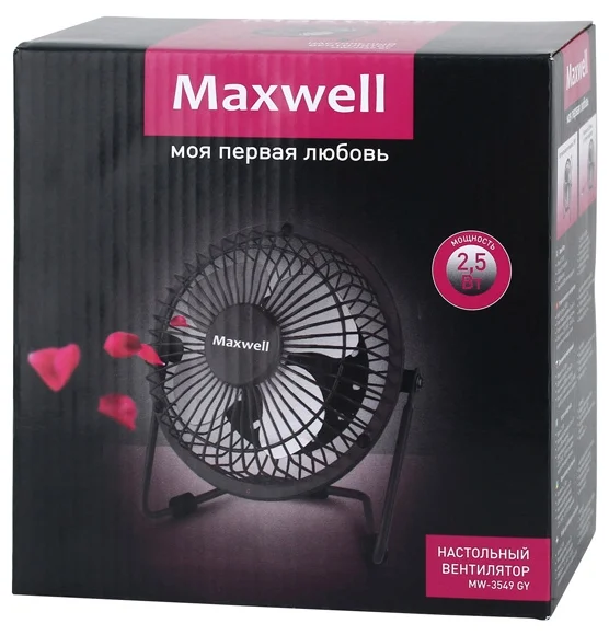 Вентилятор настольный Maxwell MW-3549 черный