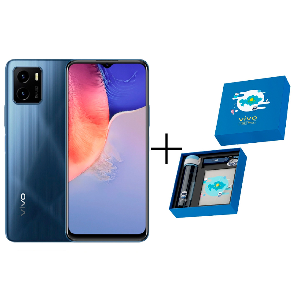 

Смартфон Vivo Y15S 3/32Gb Mystic Blue+Gift box BTS 2022 Blue