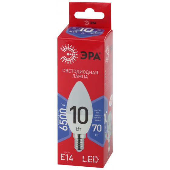 Лампа светодиодная ЭРА led B35-10W-865-E14 R 6500K - фото 4
