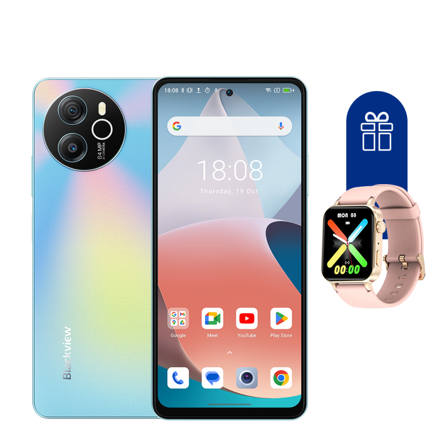 Смартфон Blackview SHARK 8 8+128GB Blue + Смарт часы Blackview W10 Pink:  купить в интернет магазине | Tgrad.kz