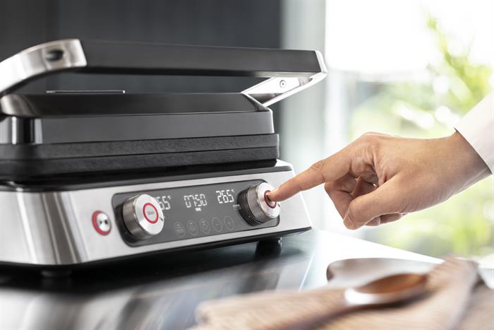 Электрогриль DeLonghi CGH1112D серебристый - фото 8