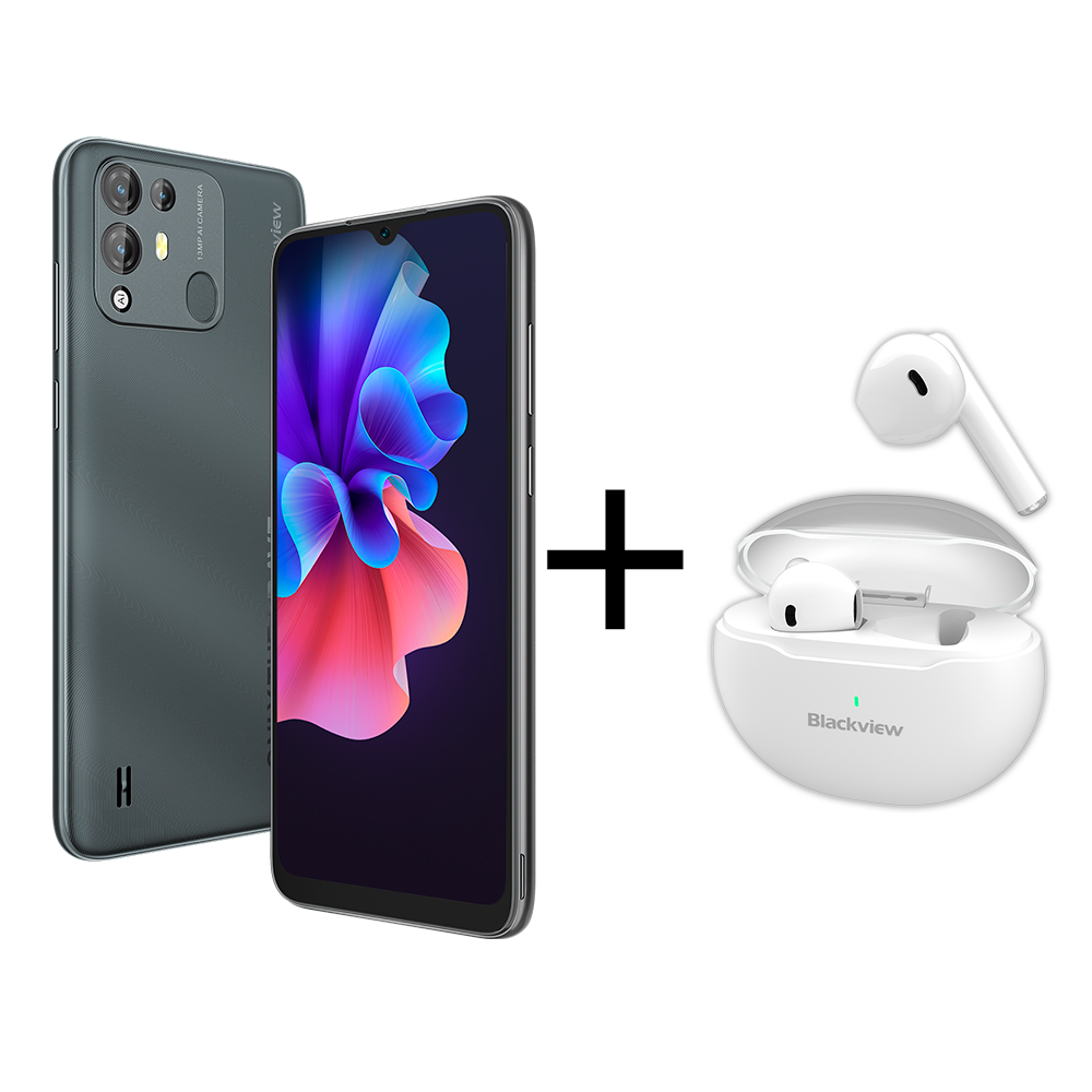 

Смартфон Blackview A55 Pro 4/64GB Black + Наушники Blackview TWS Earphone AirBuds6 White