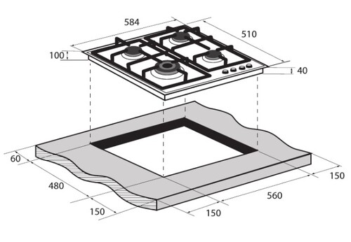 Встраиваемая газовая поверхность ZUGEL ZGH601W - фото 36