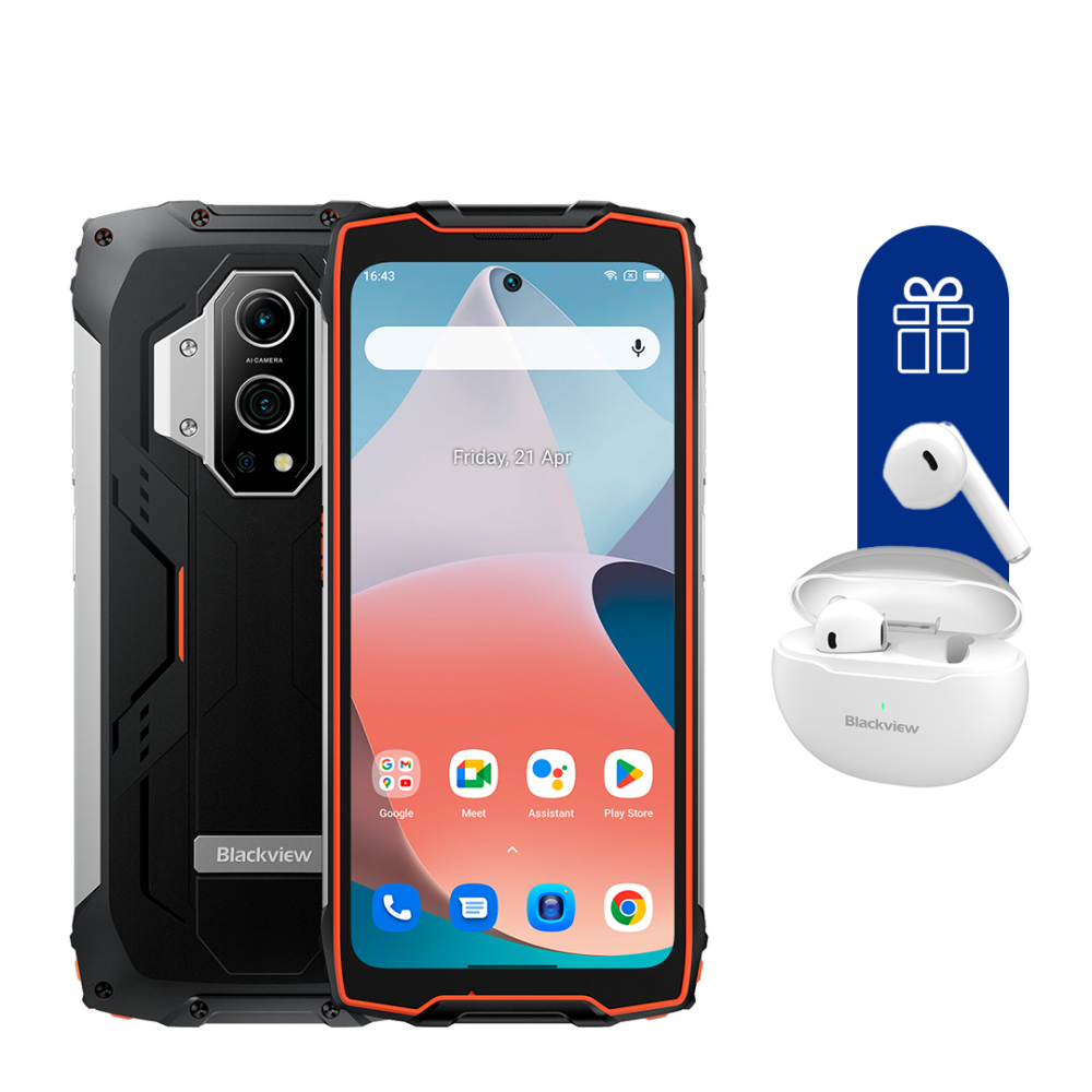 

Смартфон Blackview BV9300 12+256G (Laser ranging) Orange + Наушники Blackview TWS Earphone AirBuds6