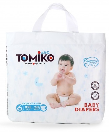 Подгузники детские TOMIKO XХL (17+ КГ) 38 шт