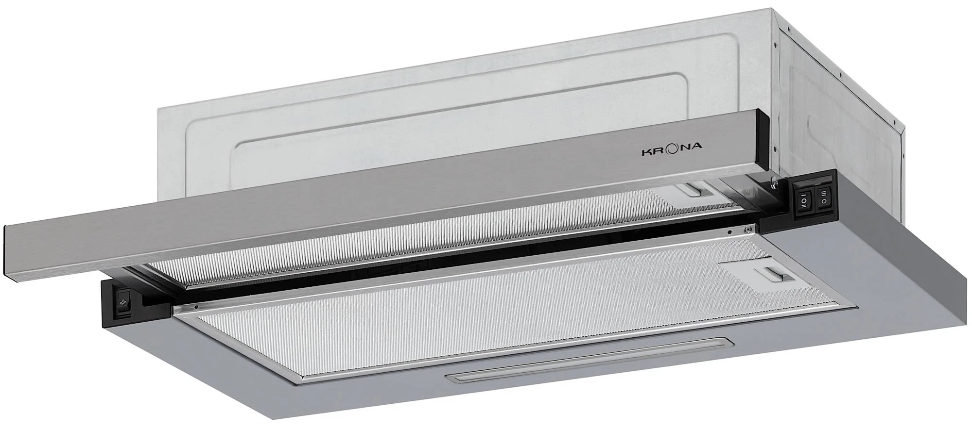 Вытяжка телескопическая Krona KERRY E 600 INOX PB V2 серебристая Вытяжка телескопическая Krona KERRY E 600 INOX PB V2 серебристая
