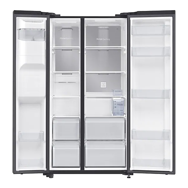 Холодильник Samsung RS64R5331B4/WT черный - фото 6