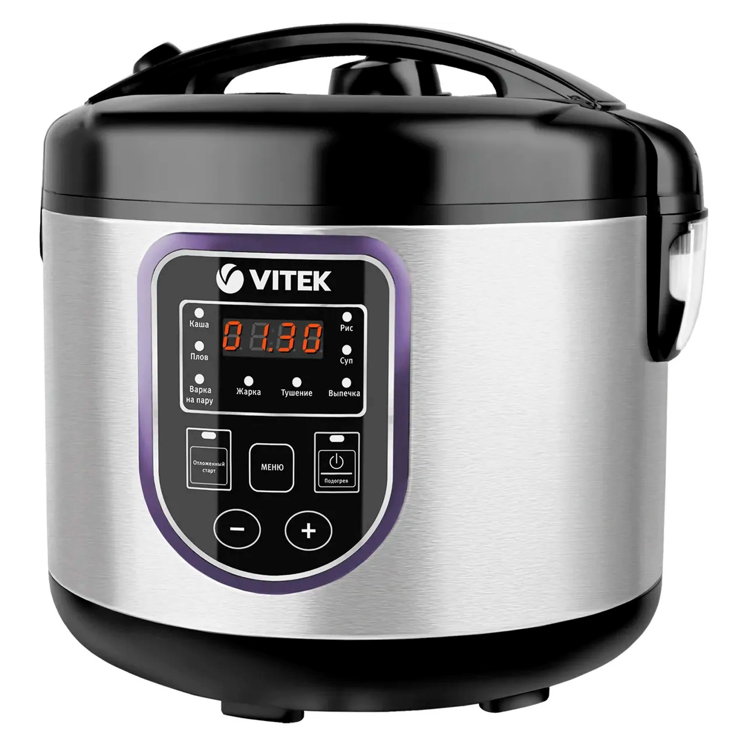 Мультиварка Vitek VT-4202 Prive серебристый/черный