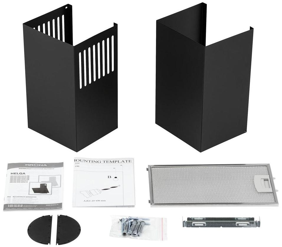 Вытяжка наклонная Krona HELGA 600 black S - фото 10