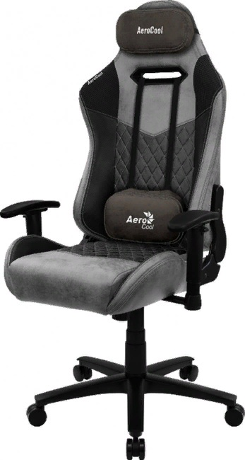 Игровое компьютерное кресло, Aerocool, DUKE Ash Black, AeroSuede, Чёрно-Серый