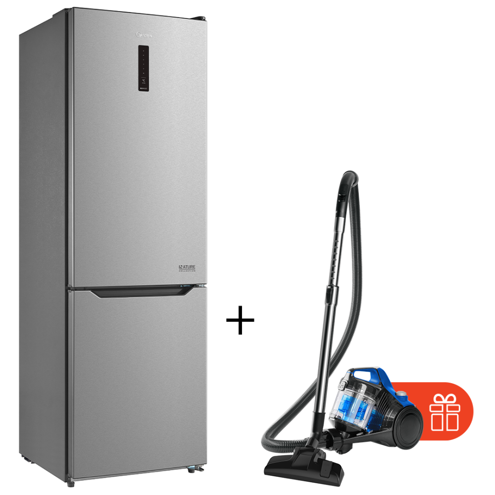 

Холодильник Midea MDRB424FGF02O серый + Пылесос Midea 15K синий