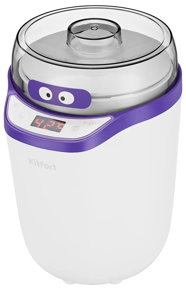Йогуртница Kitfort КТ-2077-1 Бело/фиолетовый