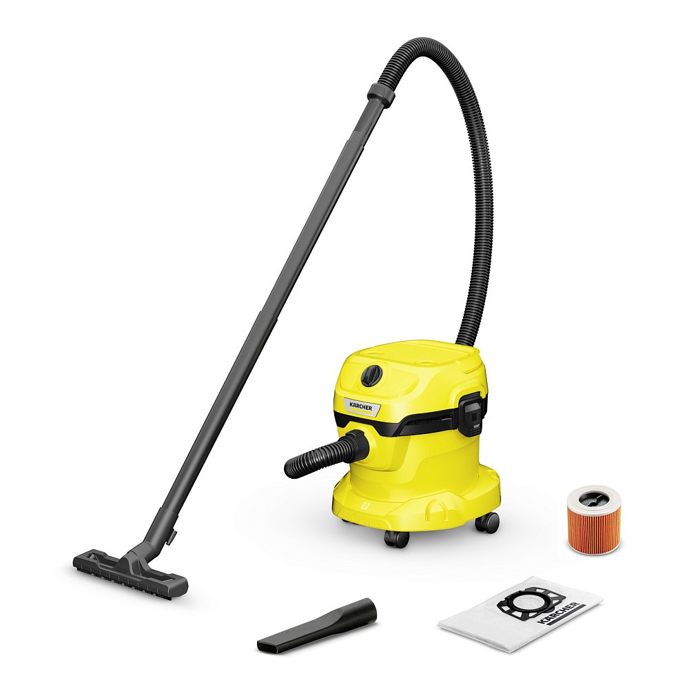 Пылесос Karcher WD 2 Plus V-12/6/18/C желтый Пылесос Karcher WD 2 Plus V-12/6/18/C желтый