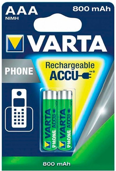 Аккумулятор Varta R2U Micro 800mAh 1.2V-HR03/AAA 2 шт