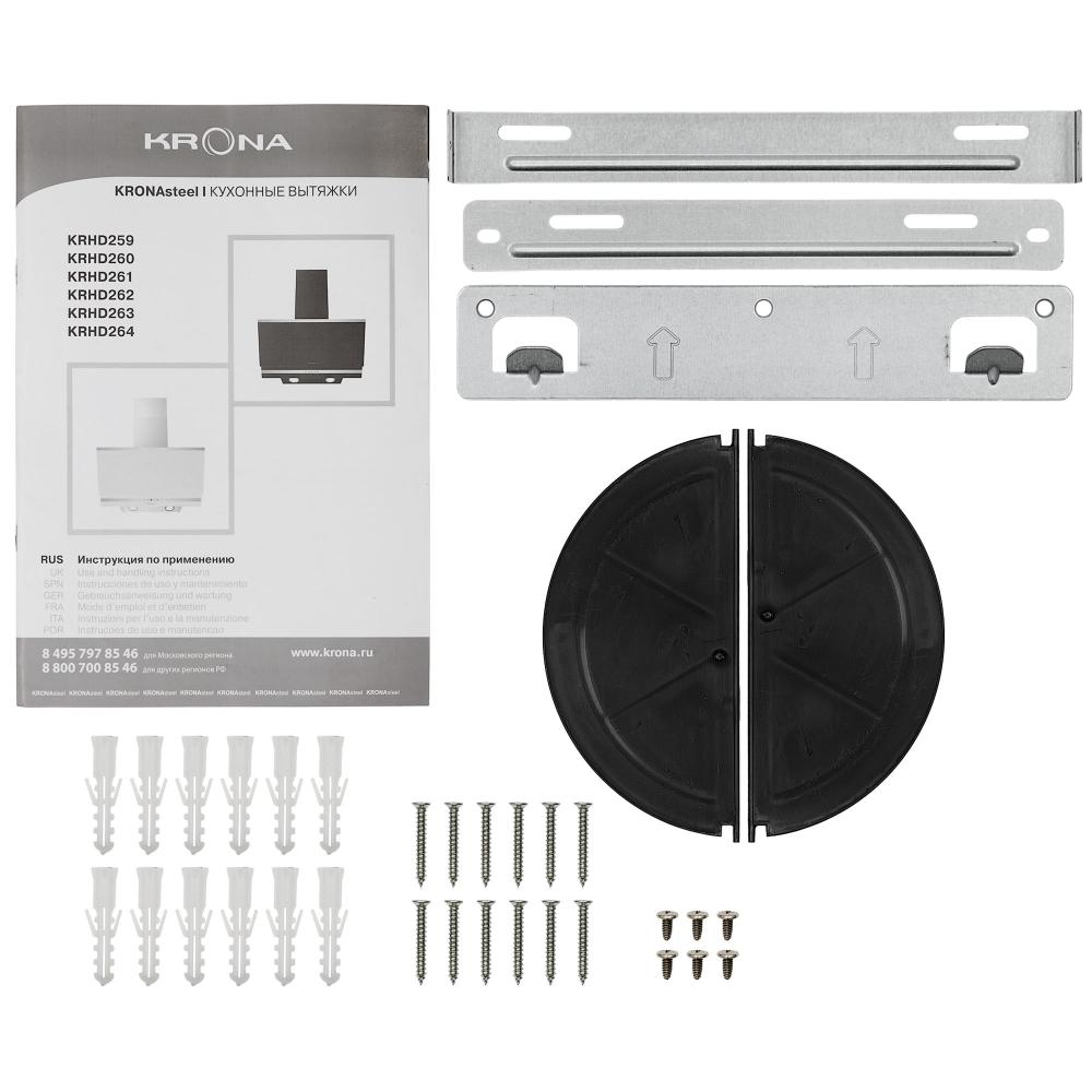 Вытяжка наклонная Krona IRMA A 600 black PB - фото 5