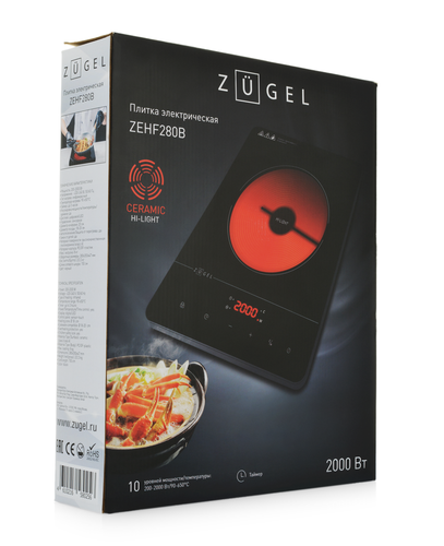 Настольная плита керамическая ZUGEL ZEHF280B - фото 5