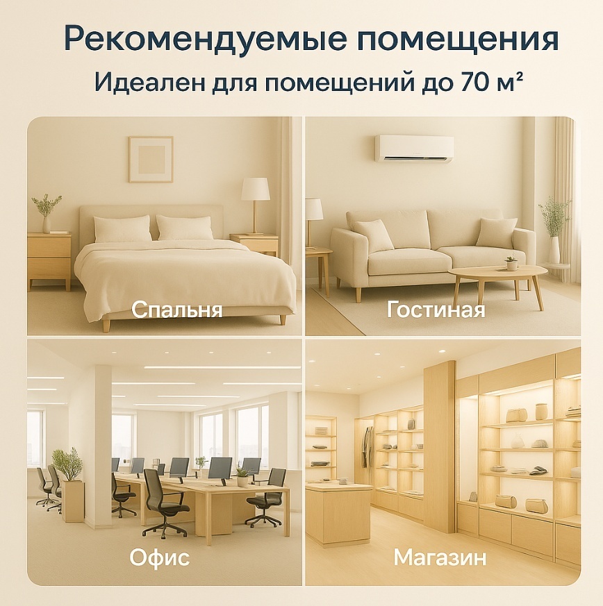 Кондиционер Inverter Hansa ACI-24W55, White, (50–72 м², 24 000 BTU, Ионизация) - фото 12 Кондиционер Inverter Hansa ACI-24W55, White, (50–72 м², 24 000 BTU, Ионизация) - фото 12